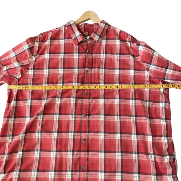 Gander Mountain Guide Series Camp Shirt Mens Size 3XL Red Plaid Rugged Utility - Picture 8 of 9